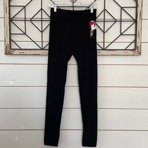 Black thermal fleece lined leggings sz L